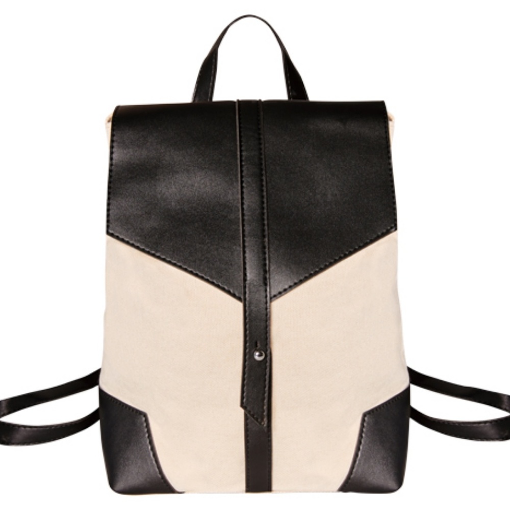 NEW Deux Lux Demi Backpack Cream Black